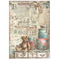 Ríspappír A4 - Antique Bears