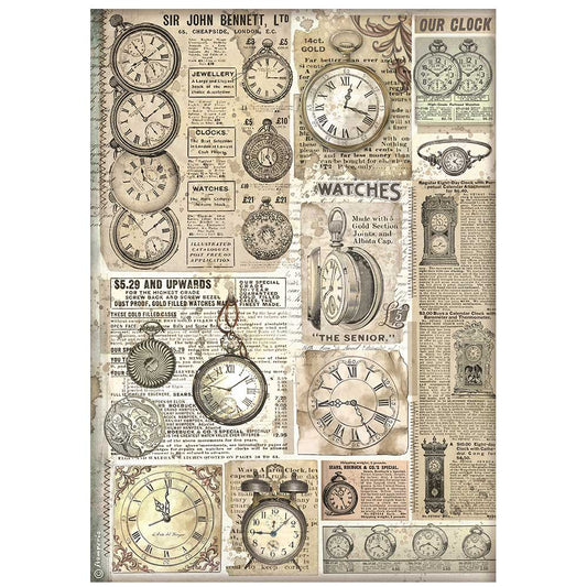 Ríspappír A4 - Clocks