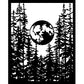 Stensill 20x25sm - Moon in the Forest