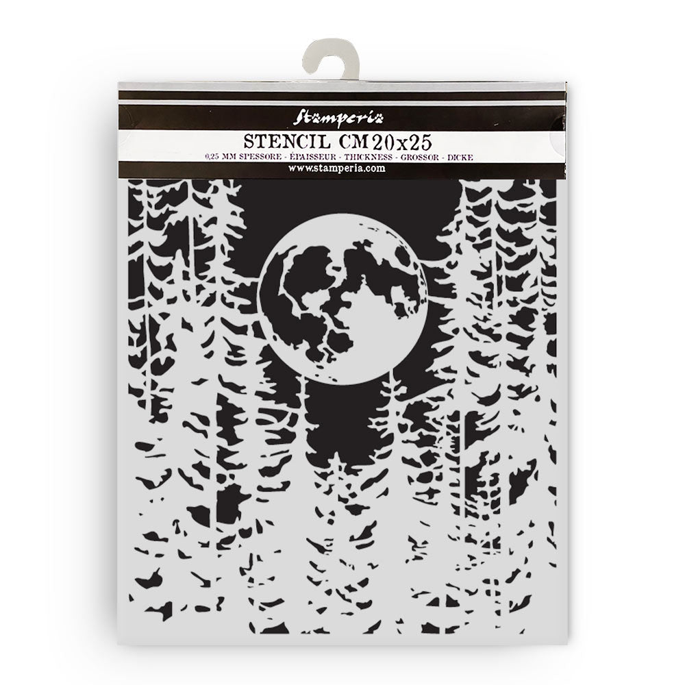 Stensill 20x25sm - Moon in the Forest