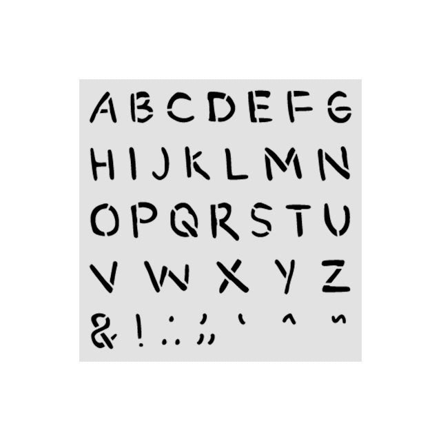 Stensill 12x12sm - Alphabet