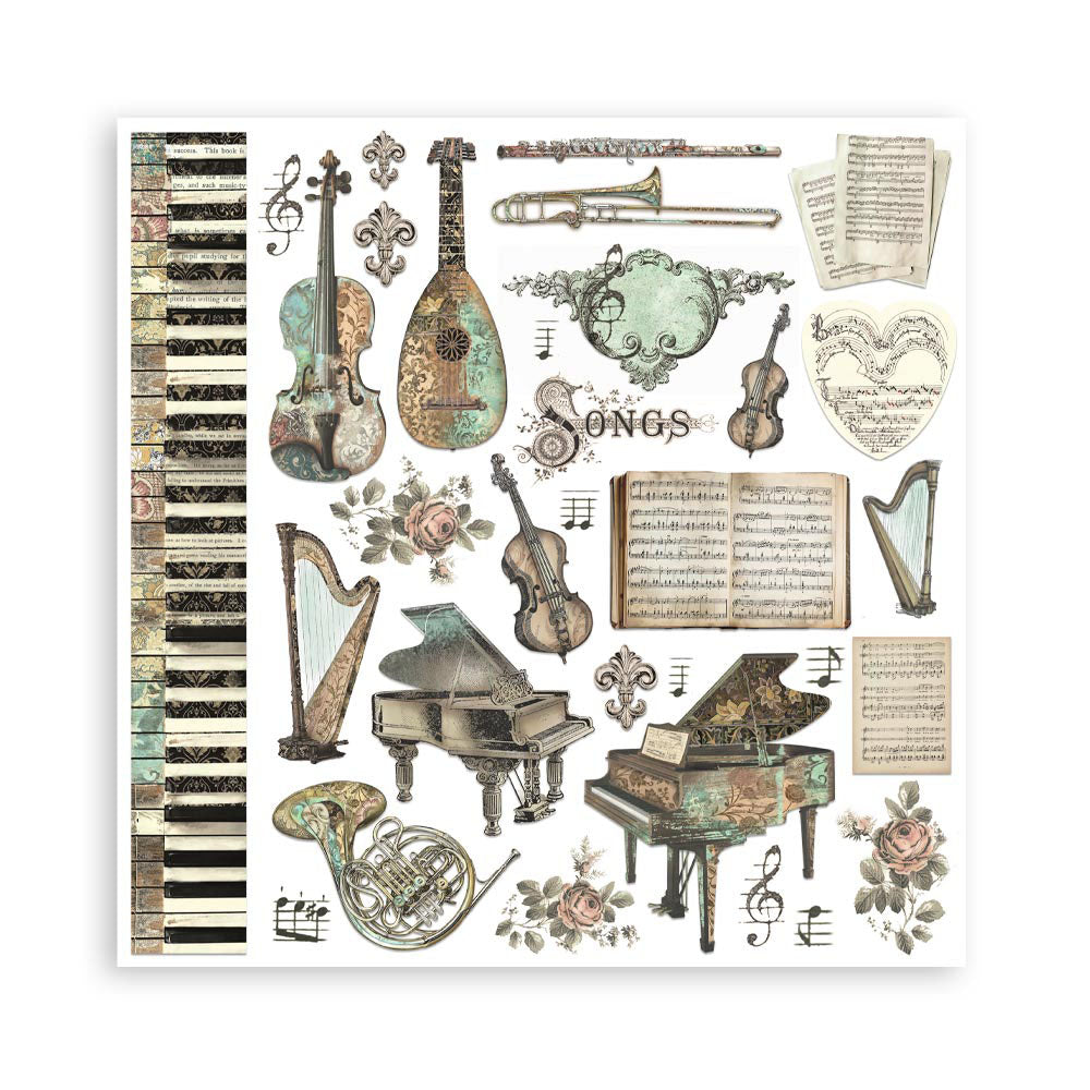 Pappír 8x8 - Music