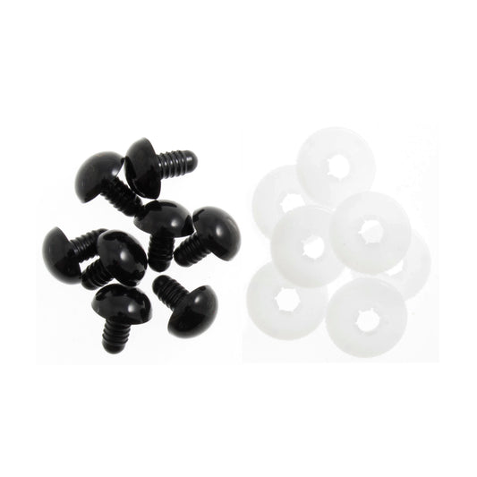 Öryggisaugu: 9mm: Black 100stk