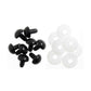 Öryggisaugu: 12mm: Black 100stk