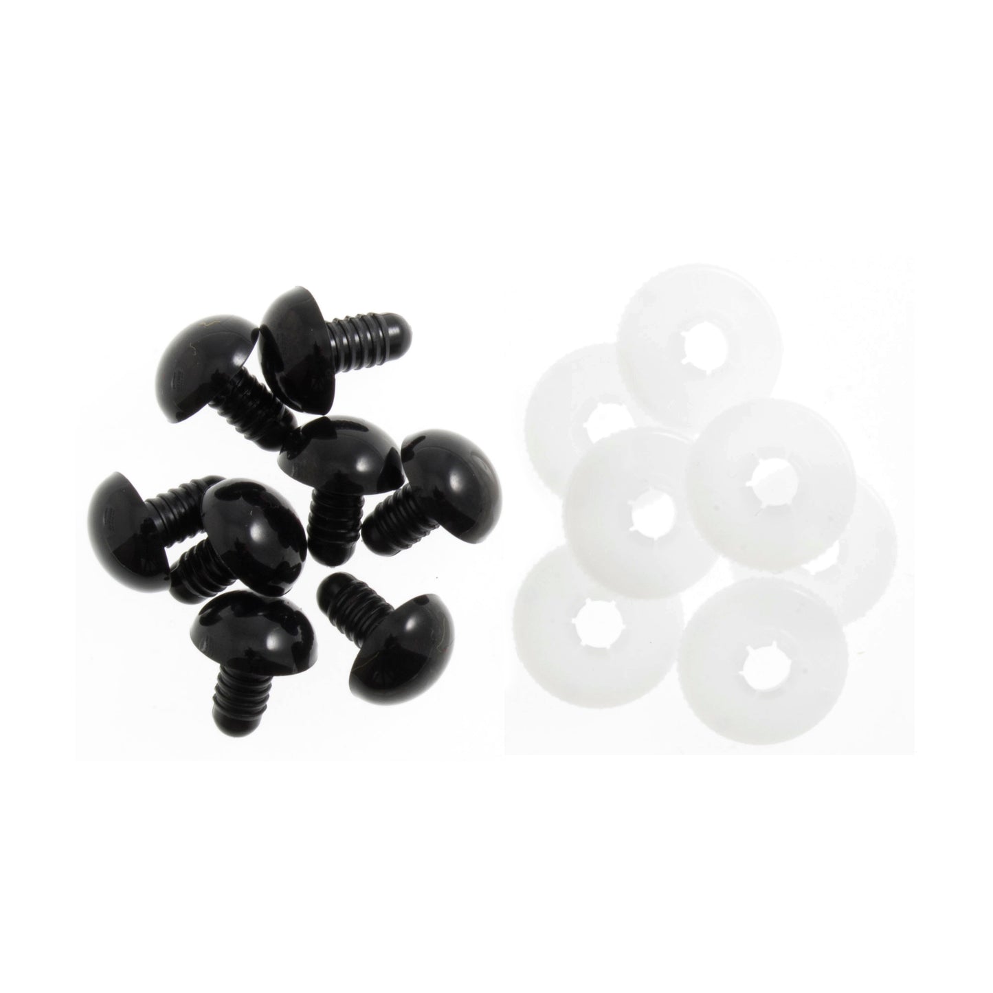 Öryggisaugu: 12mm: Black 100stk