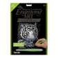 Engraving Art - Silver Foil / White Tiger