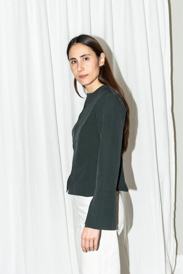 Puff and Pencil - Silhouette Blouse + Trumpet Sleeves