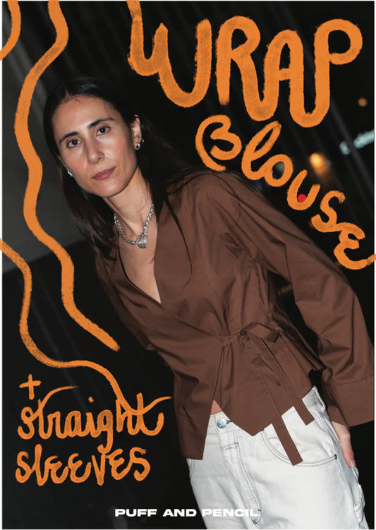 Puff and Pencil - Wrap Blouse x Straight Sleeves