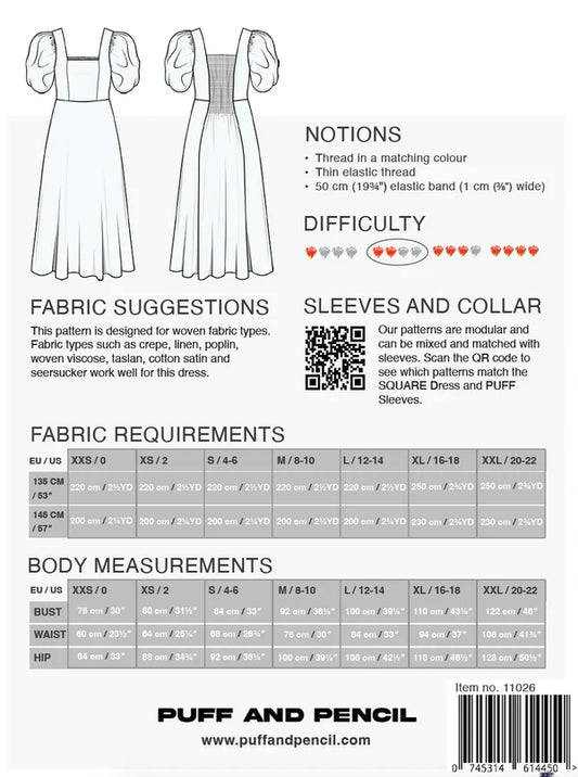 Puff and Pencil - Square Dress x Puff Sleeve