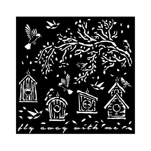 Stensill 18x18sm - Garden nests