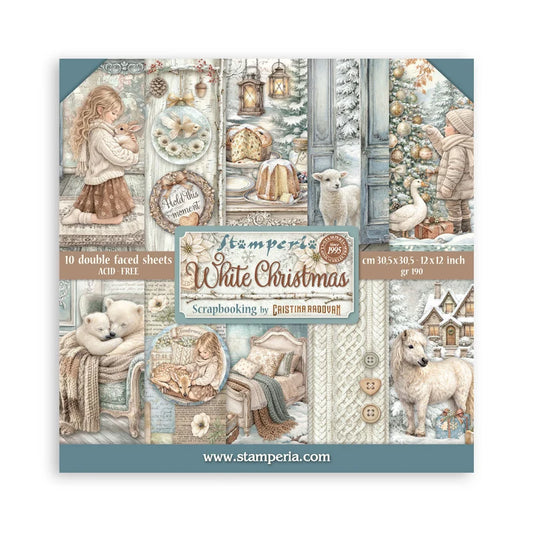Pappír 12x12 - White christmas