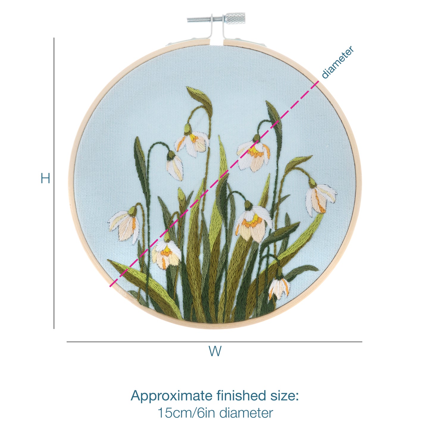 Emboidery Hoop: Snowdrops