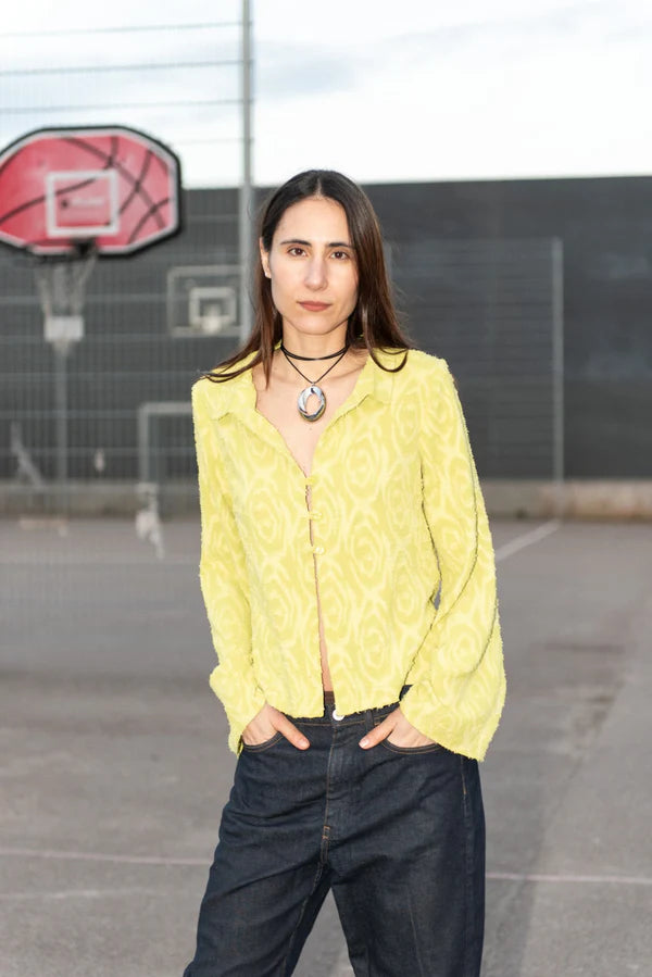 Puff and Pencil - Collared Blouse + Cone Sleeves