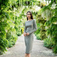 Puff and Pencil - Wavy Hem Dress x Slim Sleeve