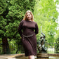 Puff and Pencil - Wavy Hem Dress x Slim Sleeve