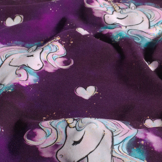Bómullarjersey - Unicorn