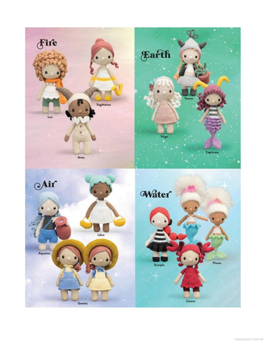 Bók - Crochet zodiac dolls