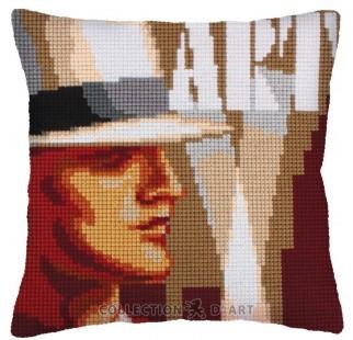 Útsaumur - Púði 40x40sm