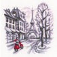 Útsaumur - "On the streets of Paris"