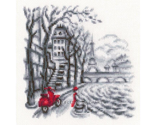 Útsaumur - "On the streets of Paris"