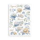 Washi pad 8stk A5 - Timeless