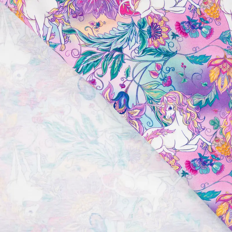 Bómullarjersey - Unicorn  95co/5el