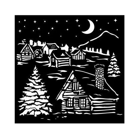 Stensill 18x18sm - The Owl's House cottage