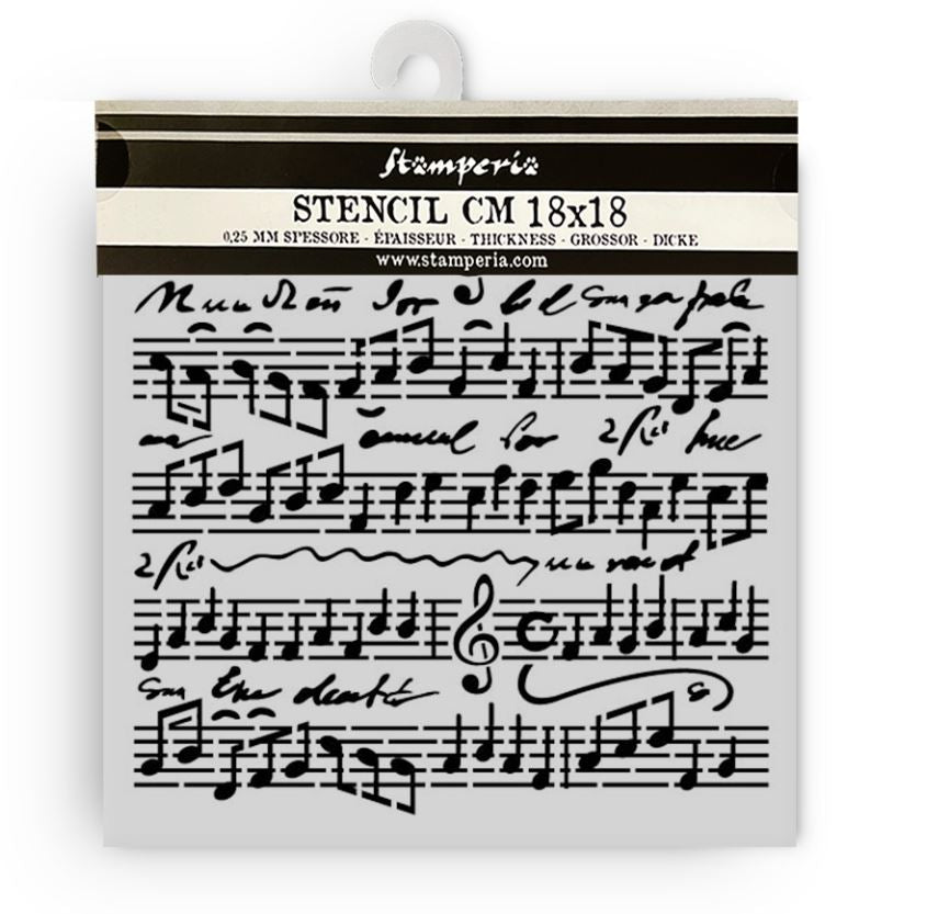 Stensill 18x18sm - Music Scores