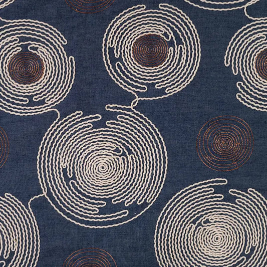Denim Embroidery Circles