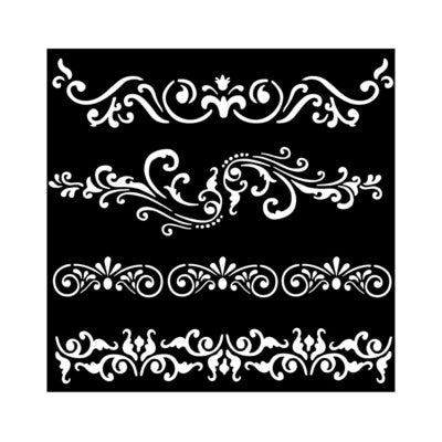 Stensill 18x18sm - Around the world borders