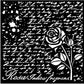 Stensill 18x18sm - Rose Perfume Manuscript