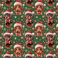 French Terry - Dachshund Christmas