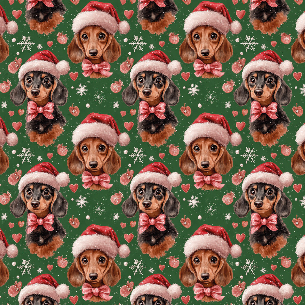French Terry - Dachshund Christmas