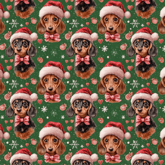 French Terry - Dachshund Christmas