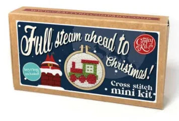 Útsaumur - Whole steam ahead to christmas