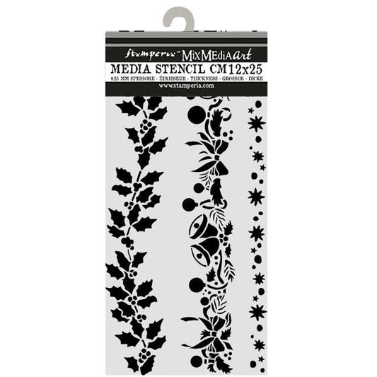 Stensill 12x25sm - Christmas Boarders