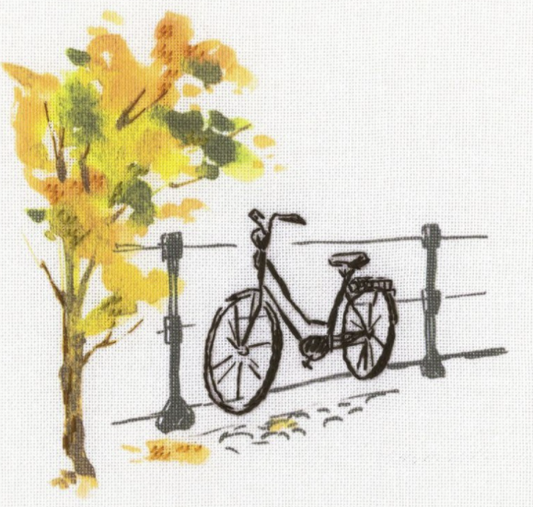 Útsaumur - Cross-stitch kit "Bicycle"
