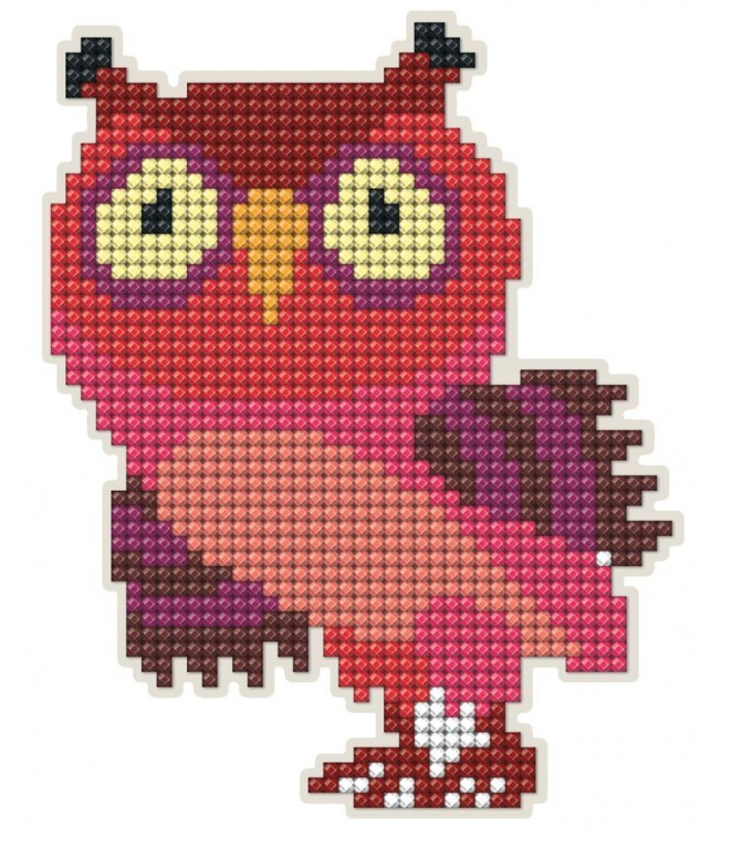 Diamond Painting Magnet Kit - Red Owl