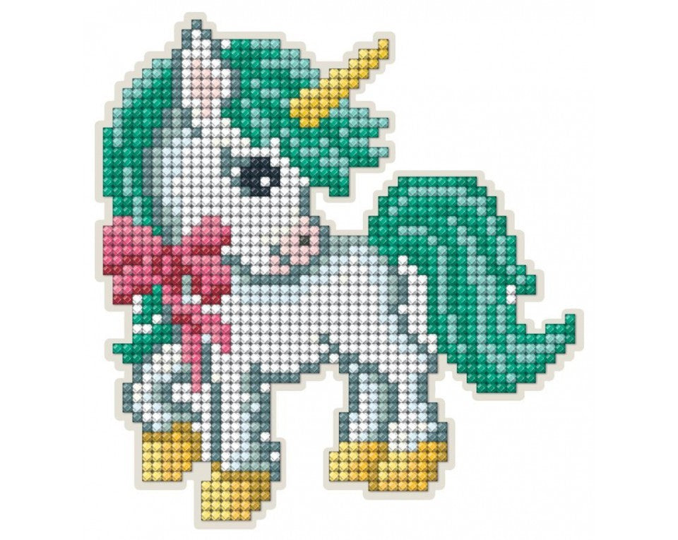 Diamond Painting Magnet Kit - Unicorn with a Bow