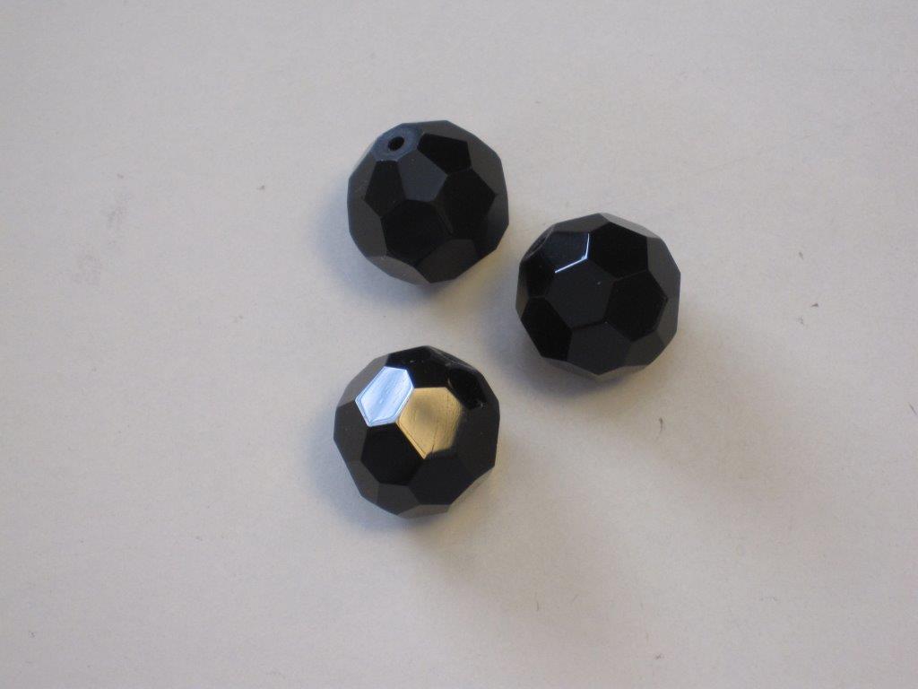 Top quality facetted glass beads 16mm