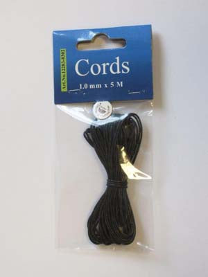 Waxed Cotton Cord 1,0mm x 5m