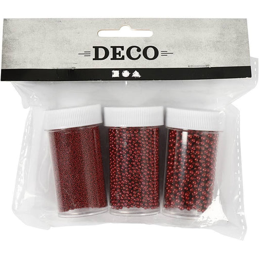 Mini Glass Beads - Red