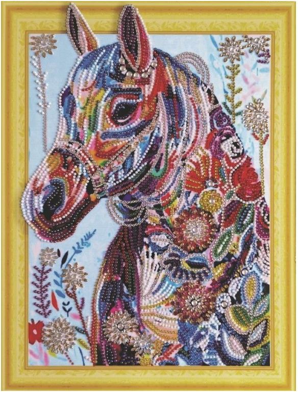 Diamond Painting - Flower Horse