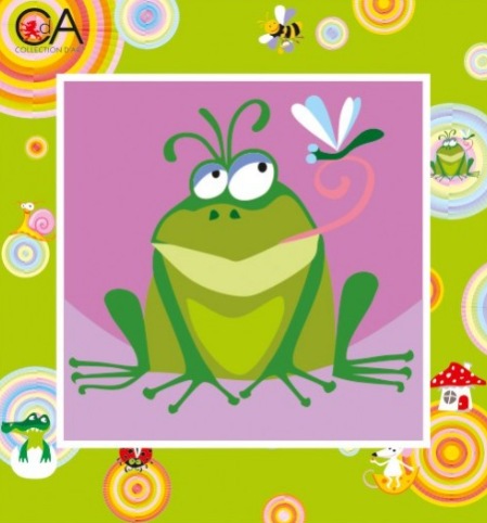 Útsaumur - Cross-stitch kit "Frog"
