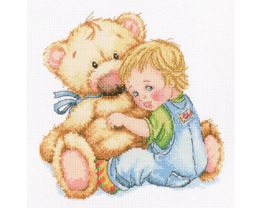 Útsaumur - Cross-stitch Kit "Beloved Teddy"