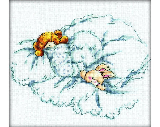 Útsaumur - Cross-stitch kit "Baby Sleeps"