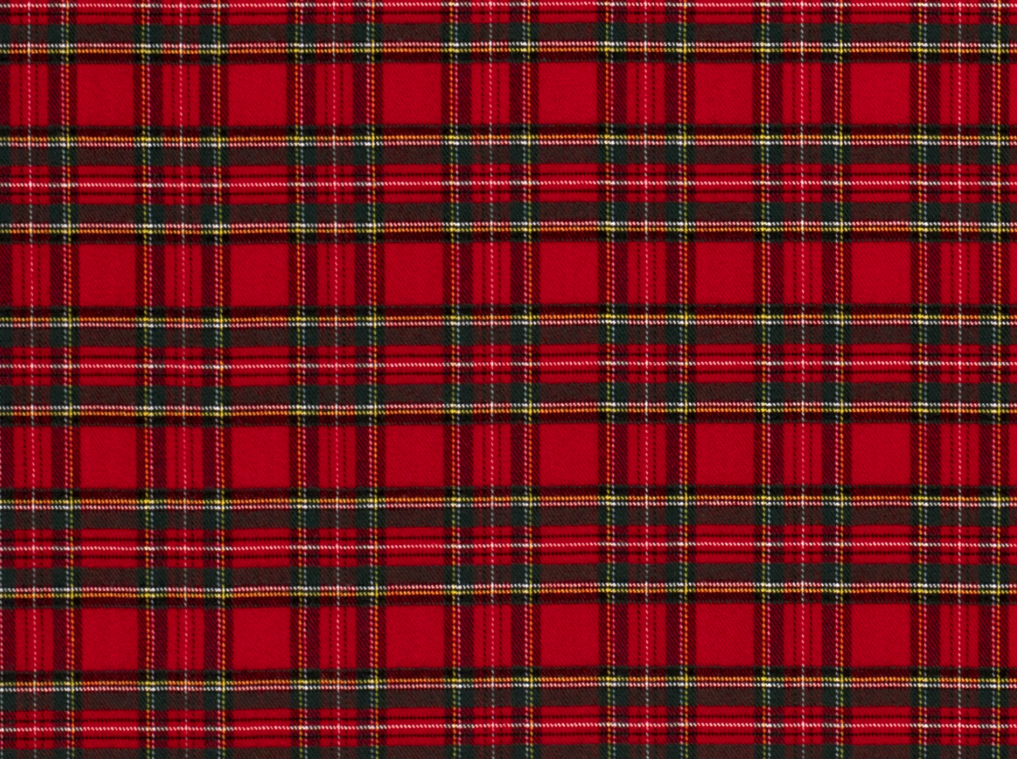 Scottish Check Tweed efni - Rautt