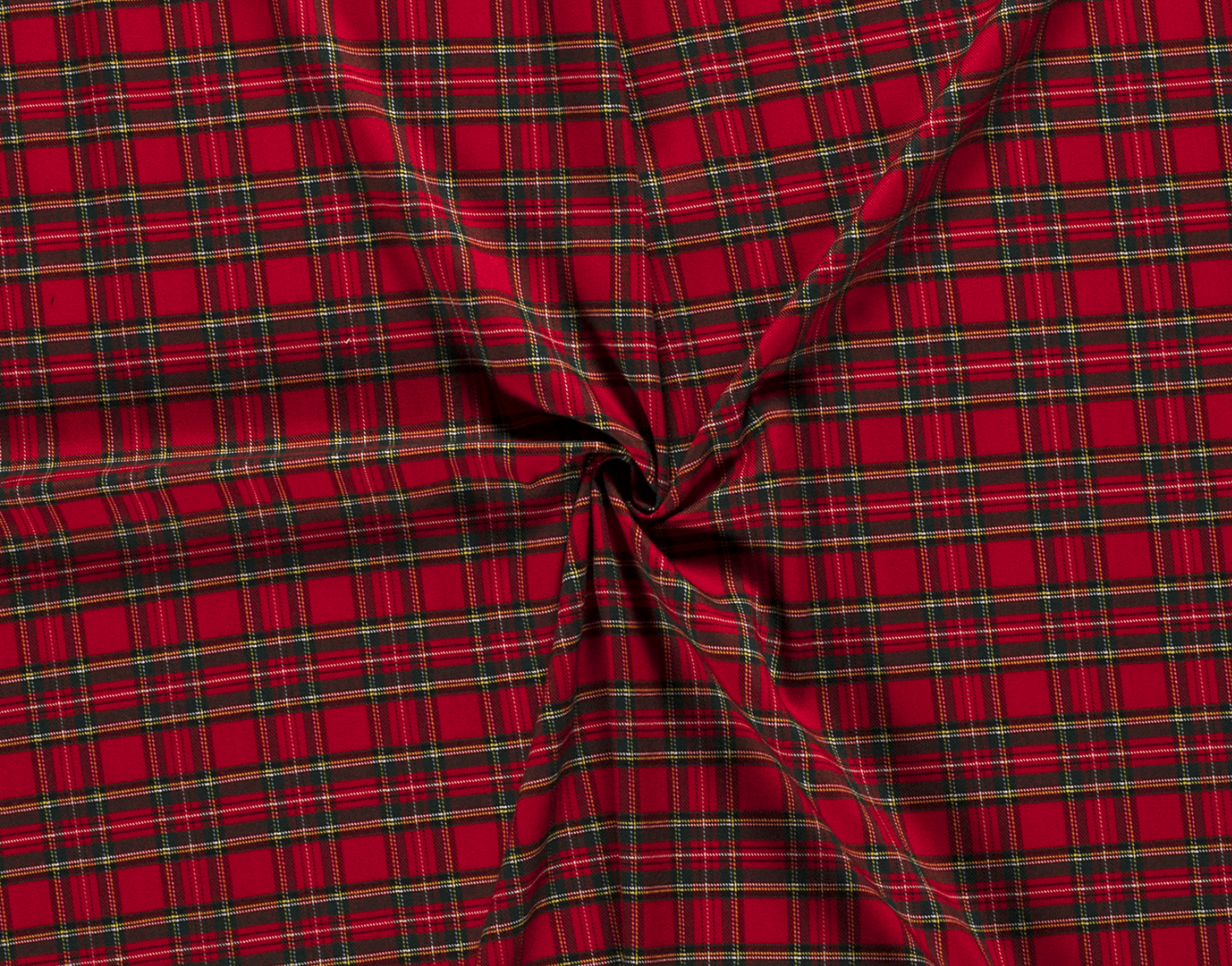 Scottish Check Tweed efni - Rautt