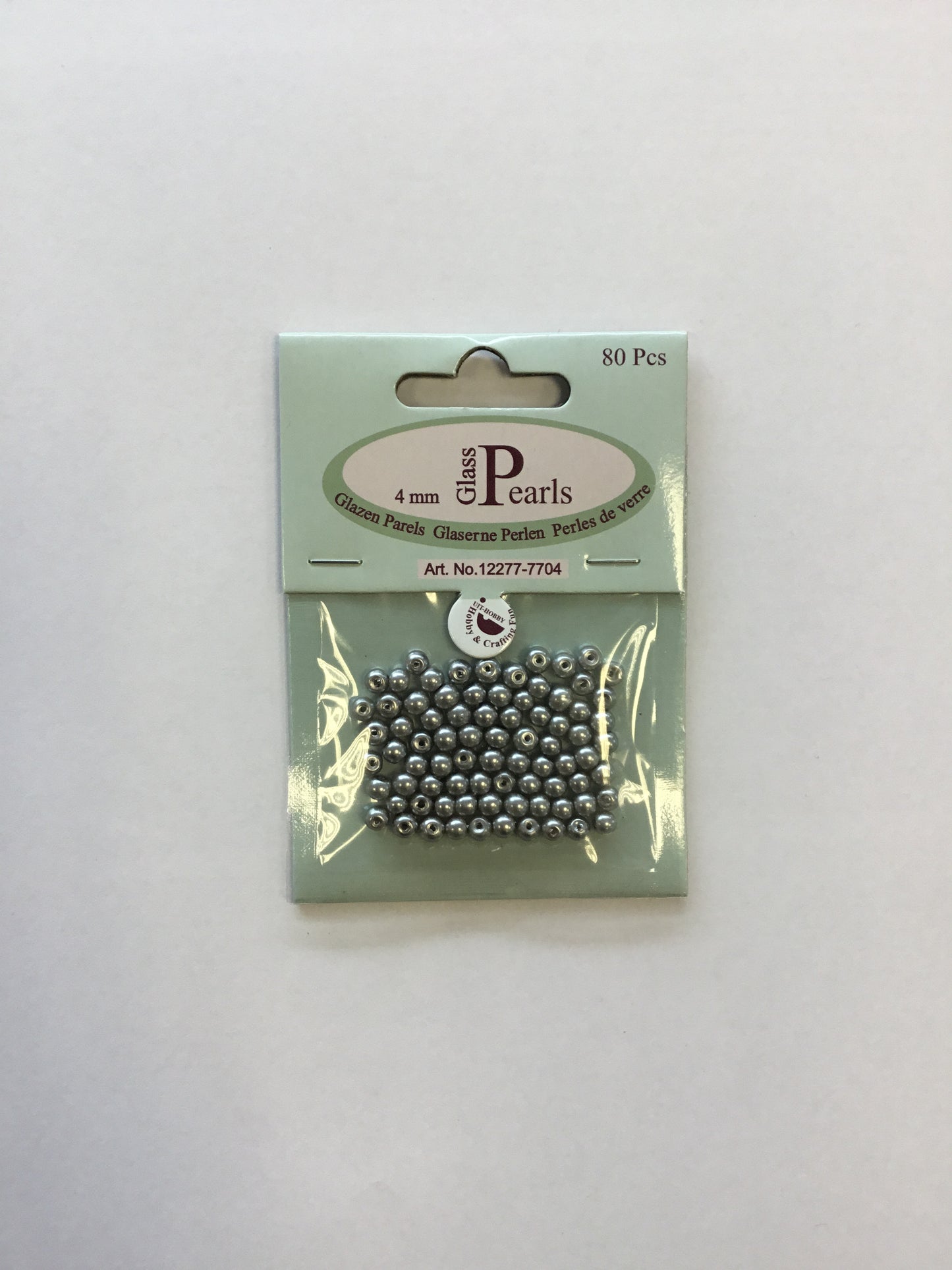 Glass Pearls 4mm - Grey